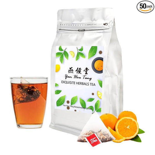 Eilin YHT Puerh Tea Bags with Aged Orange Tangerine Peel 50 Counts x 3Grams
