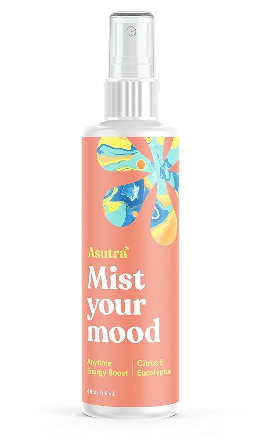 ASUTRA Multi-Use Essential Oil Aromatherapy Spray (Citrus & Eucalyptus), 4 fl oz – Mist for Face, Body, Rooms & Linens – Car, Fabric, and Bathroom Freshener