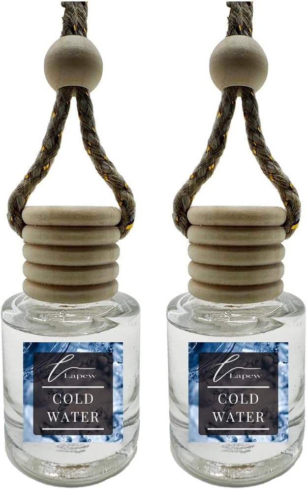 Car Air Freshener Diffuser – 2 Pack Hanging Air Freshener Diffuser (.34 Oz, Cold Water)