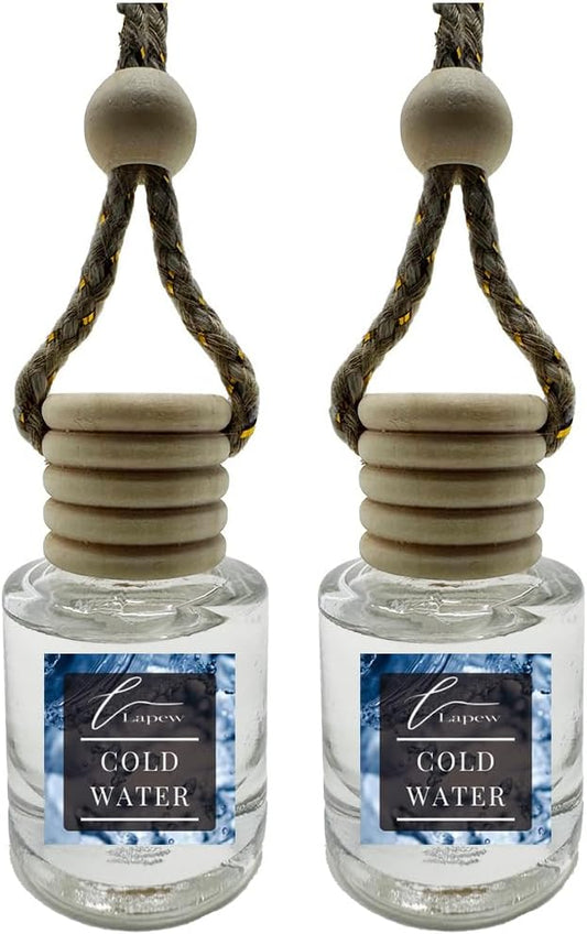 Car Air Freshener Diffuser – 2 Pack Hanging Air Freshener Diffuser (.34 Oz, Cold Water)