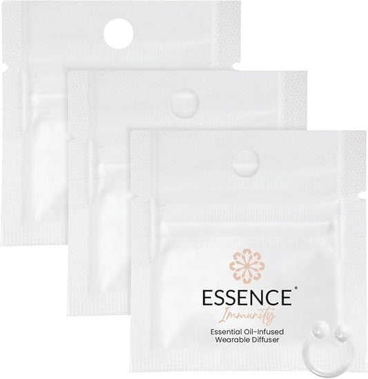 Essence Wearable Aromatherapy Nasal Diffuser – Immunity Blend Essential Oil Nose Ring – Personal Scent Clip for Travel, Work & Everyday Use – Made in USA (3 Pack)