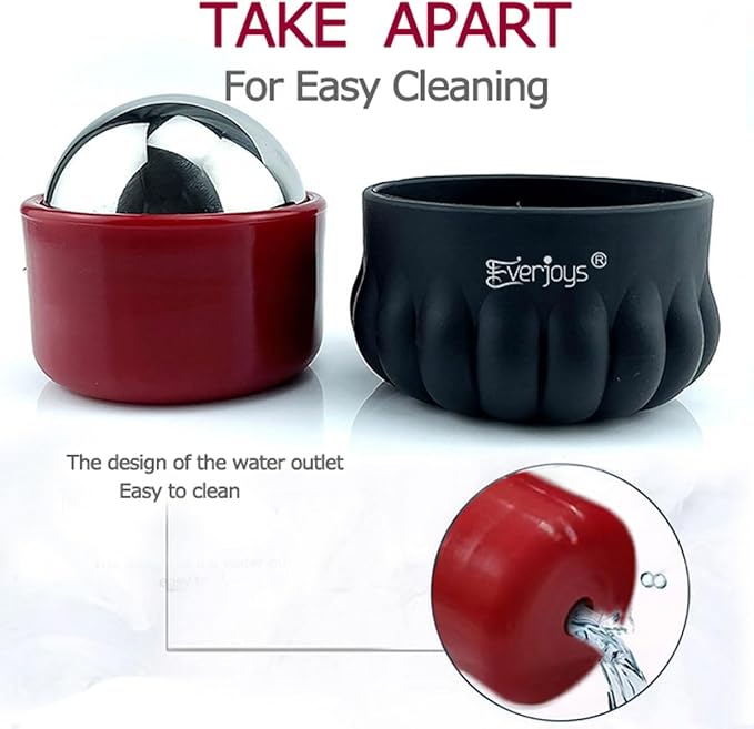 Everjoys Massage Ice Roller Ball, Cold & Heat Therapy Relief Massager, Deep Tissue Massage Pain Relief, Massager Tool for Back/Neck/Body/Face/Foot Pain, Muscles Recovery