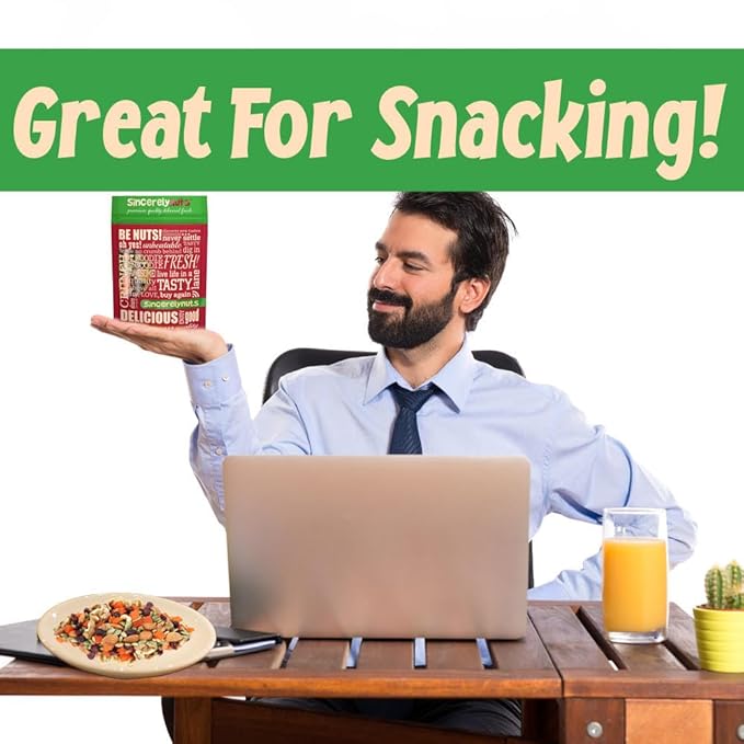 Sincerely Nuts Omega 3 Trail Mix - Whole Pumpkin Seeds, Sweetened Dried Cranberries & Mango Chunks, Unsalted Almonds & Chopped Walnuts - Kosher, Vegan & Gluten Free Heart Healthy Snacks, 1 lb