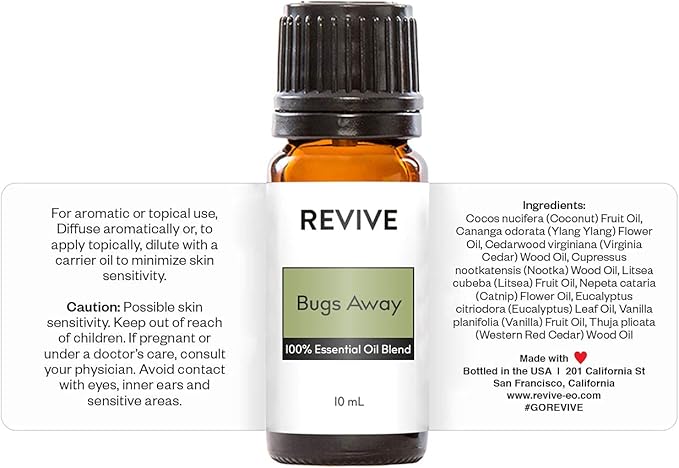 Bugs Away Essential Oil Blend by Revive Essential Oils - 100% Pure Therapeutic Grade, for Diffuser, Humidifier, Massage, Aromatherapy, Topical