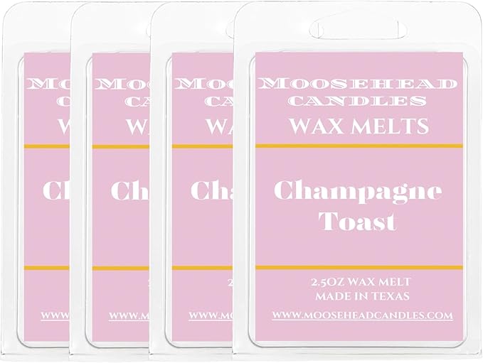 Bubbly Champagne Wax Melts – 4 Pack BBW-Inspired Fragrance | Sparkling Citrus, Sugared Berries & Effervescent Vanilla | Pet Safe Soy Wax Cubes | Long-Lasting | Moosehead Candles