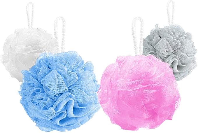 10 Pack of Bath Loofah Shower,Small Size Sponge Pouf Body Scrubber Exfoliator Scrubber Ball,Mesh Bath and Shower Sponge for Kids Women Men Body Wash Bathroom