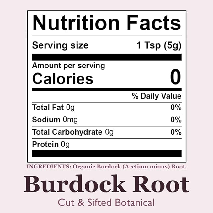 Organic Positively Botanicals Company, Burdock Root, Herbal Tea Loose Leaf Botanical, 4 Ounce