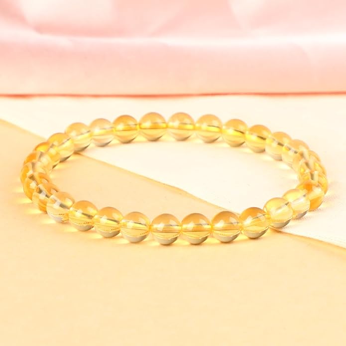 LPBeads Handmade Natural Gemstone Stretch Elastic Bracelet Healing Crystal Round Stone Beads Jewelry Gifts for Women Men