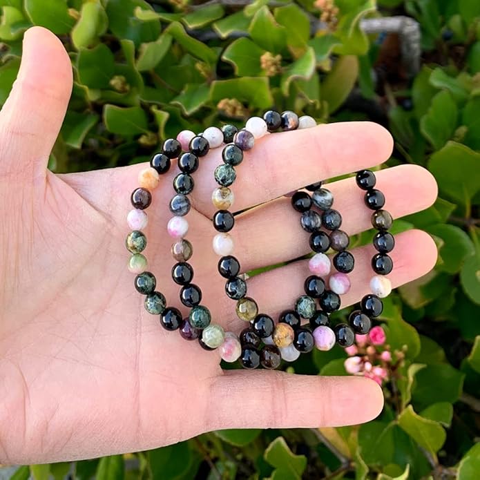 Adabele 1pc Natural Stretch Gemstone Bracelet 6mm (0.24 Inch) Bead 7" 7.5" 8 inch Healing Crystal Quartz Energy Chakra Jewelry Women Birthday Gift