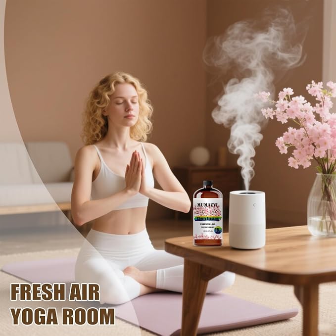 Cherry Blossom Essential Oil, Cherry Blossom Oil 16 Fl Oz 480ML for Diffuser Humidifier Yoga Cleaning DIY Candle Soap Making Essential Oils