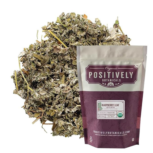 Organic Positively Botanicals Company, Raspberry Leaf, Herbal Tea Loose Leaf Botanical, 16 Ounce