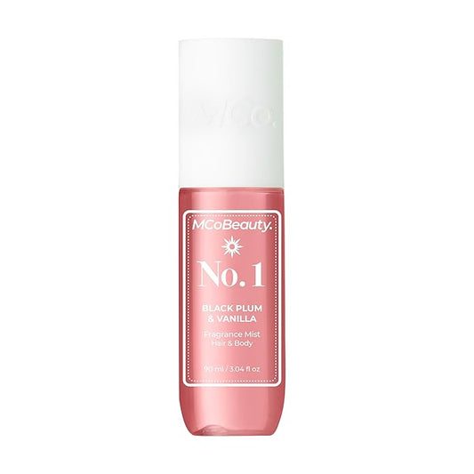 MCoBeauty - Fragrance Mist No.1 - Light Body and Hair Spray with Plum, Vanilla and Musk - Gifts for Women, Cute Stuff, Feminine Spray, Self Care Gifts for Women - 90ml Bottle