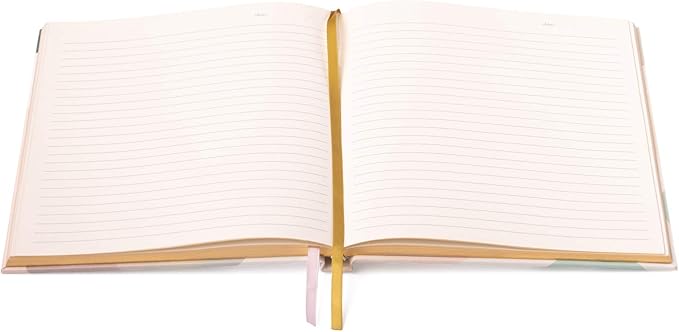 Eccolo Large Lined Journal Notebook, Hardbound Cover, Writing Journal, 256 Ruled Ivory Pages, Gilded Edge, Two Ribbon Bookmarks, Lay Flat, Desk Size for Work or School, Abstract (8x10 inches)