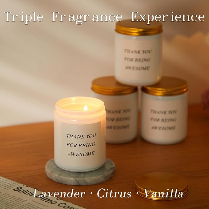 Birthday Gifts for Women, Unique Friendship Gift for Best Friend Birthday, Her, BFF, Sisters, Besties, Mom, Natural Soy Wax Candle for Mom, Funny Lavender Scented Candles