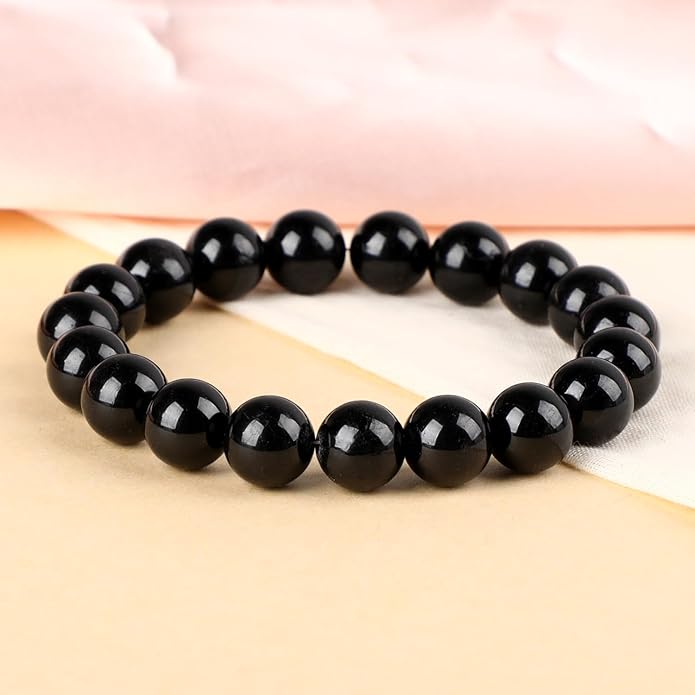 LPBeads Handmade Natural Gemstone Stretch Elastic Bracelet Healing Crystal Round Stone Beads Jewelry Gifts for Women Men