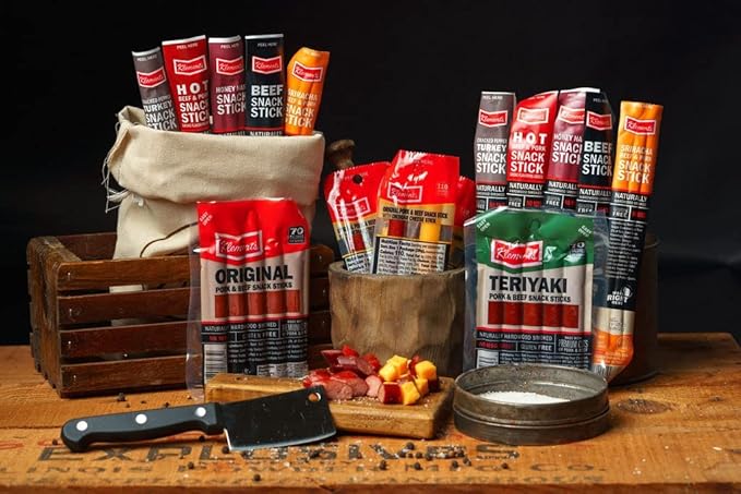 Jerky.com XXL Meat Sticks Gift Bag | 52 Piece Gift Basket with Beef Sticks, Pork, Turkey, Ham & Cheese | Over 2 lbs of High Protein Meat Snacks | Bulk Jerky Gift for Men, Dad, Office, Outdoors, Father's Day