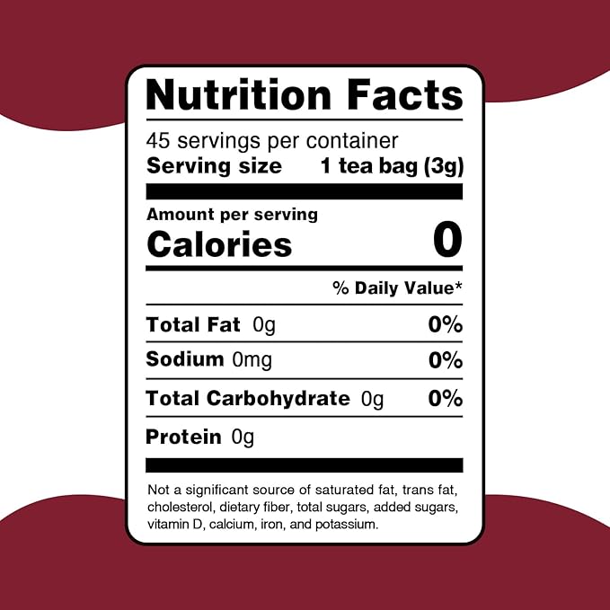 Fullchea - Cranberry Apple Tea, 45 Teabags - Cranberry Tea with Apple, Hibiscus, Rose & Licorice – Naturally Sweet & Tart - Non-GMO - Caffeine-Free - Wellness Support