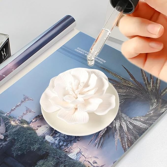 Aromatherapy Diffuser - Ceramic Mini Ddiffuser - Essential Oil Diffuser Stone - Great for Home, Office, Car - White