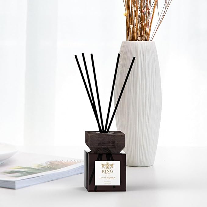 Reed Diffuser (120ml) Love Language Reed Diffuser Set,Reed Diffuser & Oil Diffuser Sticks with Flower, Aromatherapy, Home & Kitchen Décor,Fragrance and Gifts