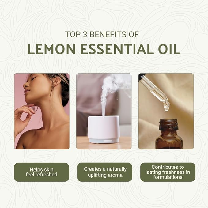 Lemon Essential Oil - Direct from Citrusmade Southern Italy - Cold Pressed - Aceite de Limón for Aromatherapy, Massage, Diffuser, DIY Candle and Soap Making - 2lbs