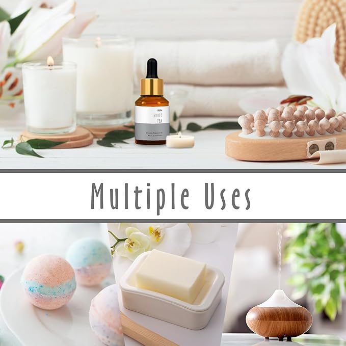 White Tea Fragrance Oil, MitFlor 30ml Scented Oils, Large Size Premium Fragrance Oil for Soap & Candle Making, Aromatherapy Essential Oils for Diffusers for Home, Refreshing Scent for Home