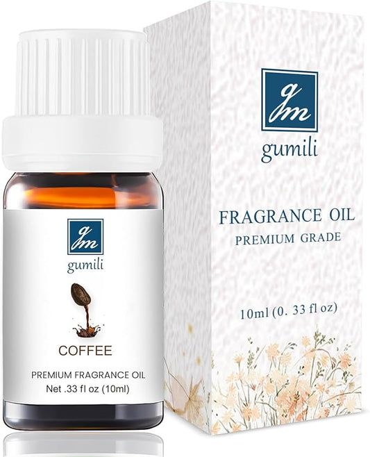 Coffee Essential Oil - Pure Organic Scent for for Aromatherapy, Diffusers, Spray, Skin & Hair Care, Massage, DIY Candles & Soap, Perfume - Coffee Fragrance, 10mL