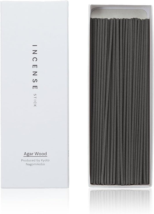 Kyoto Agarwood Incense Sticks - Japanese Temple Aroma, Ideal for Relaxation & Meditation, Approx. 60 Sticks (0.44 Pounds) - Premium Quality Incense for Spiritual & Home Use Nagomikobo