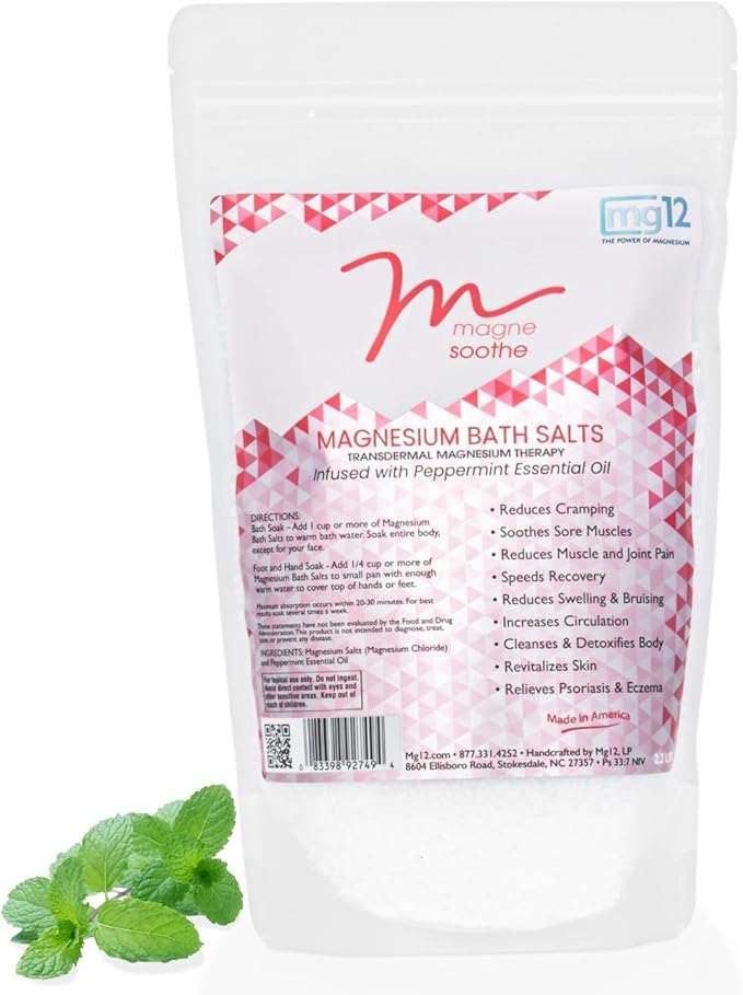 2.2lb MagneSoothe Peppermint Magnesium Bath Salt