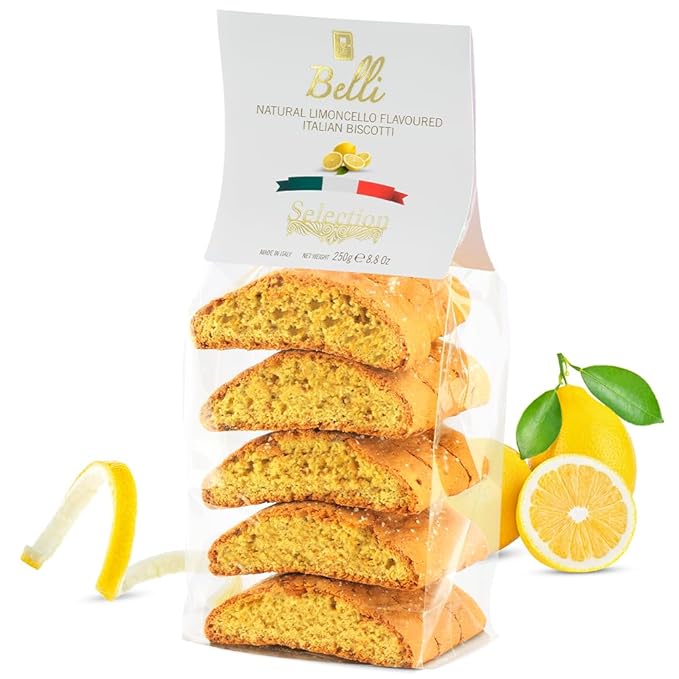 Italian Limoncello Biscotti | Made in Tuscany, Italy | Belli Traditional Semi Soft Biscuits