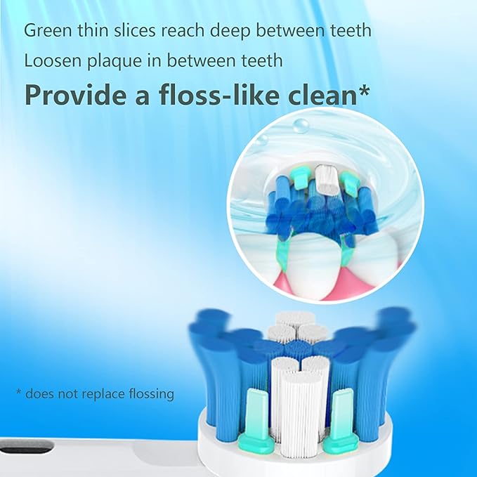 Replacement Toothbrush Heads Compatible with Oral B Electric Toothbrushes, 4pcs, Round Head for Vitality, for Pro Series, Refills for Braun Type 3756 3765 4729 DB4010 etc
