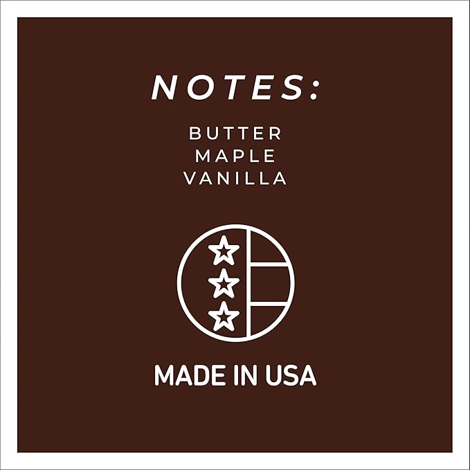 A Cheerful Giver - Maple Syrup Pancakes Scented Glass Jar Candle (24 oz) with Lid & True to Life Fragrance Made in USA