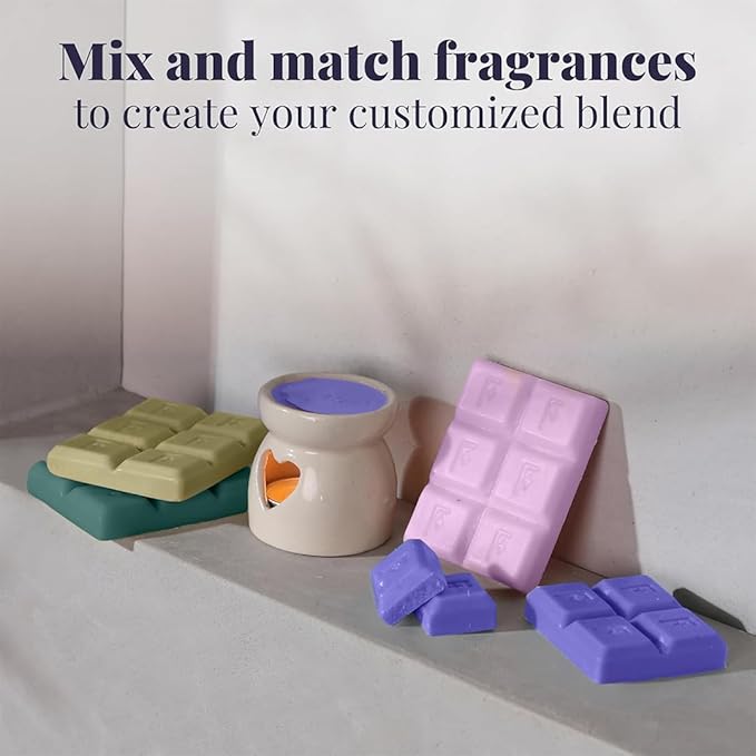 Folkulture Wax Melts or Wax Cubes | Set of 5 Scented Wax Melts | 30 pc Long Lasting Candle Warmer Melts | 100% Natural Soy and Palm for Gifts for Her | Rosemary, Sage, Lavendar