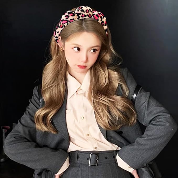 Spa Headbands for Washing Face Wristband Set Sponge Makeup Skincare Headband Wrist Towels Bubble Soft Terry Towel Cloth Hairband for Women Puffy Headwear Non Slip Thick Thin Hair Headwear