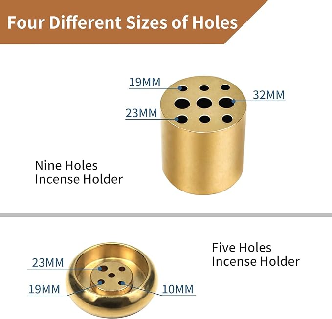 Handmade Natural Marble Incense Holder for Sticks and Cones-with 9 Holes, Multi-Functional Incense Burner Holder for Incense Sticks and Cones, Perfect Home Decor(Gray, 4.7inch)