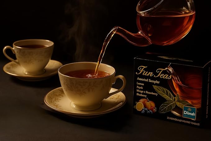 Dilmah Fun Teas Variety Gift Pack-8x10 Individually Wrapped Tea Bags. (Pack of 1), Gift of Tea,Fun Tea Collection