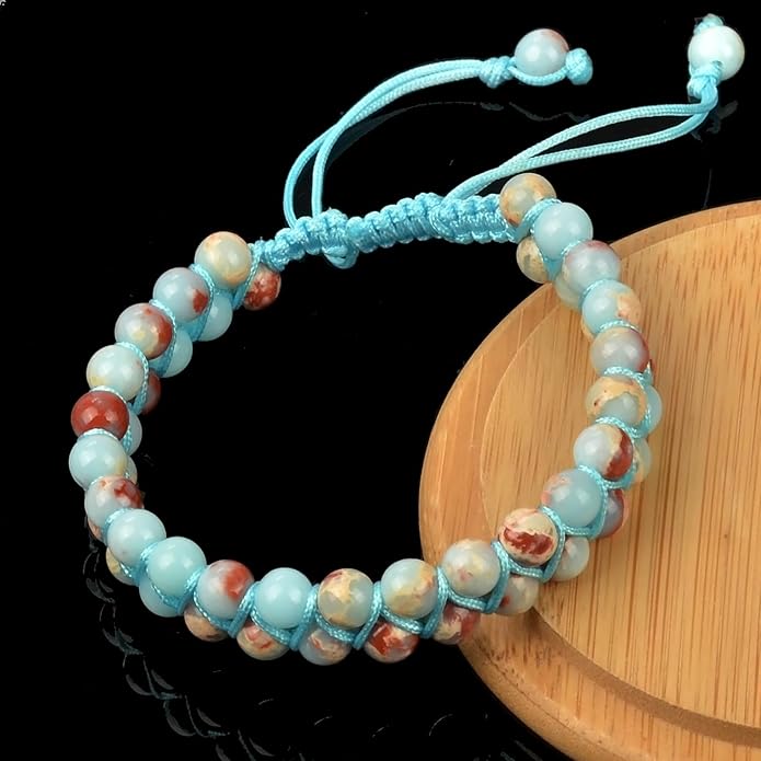 MASSIVE BEADS Double Layer Natural Chakra Healing Power Crystals Macrame Bracelet Yoga Stone Beads Gemstone Meditation Relax Anxiety Bangle for Unisex Women Men