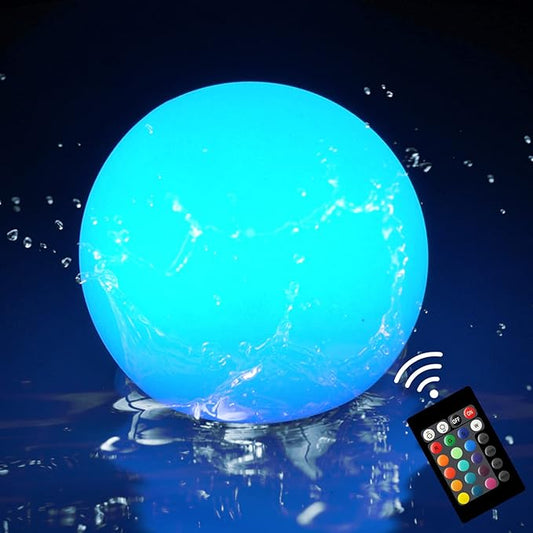 6-Inch Rechargeable LED Orb Light – 16 Color Glow Sphere, 4 Modes, Waterproof Ambient Lighting Ball, Glowing Orb for Indoor, Outdoor, Pool, Room, and Patio Decor