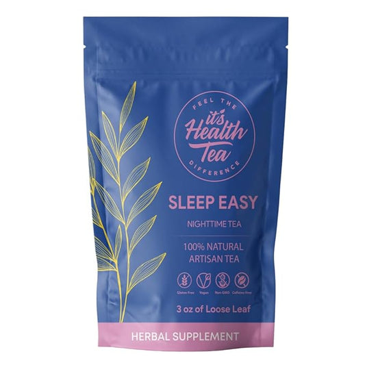 Sleep Easy Herbal Tea – 35 Tea Bags – Chamomile, Lavender, Lemon Balm, Valerian Root & Passion Flower – Natural Sleep Support for a Calm, Restful Night’s Rest. Caffeine-Free.