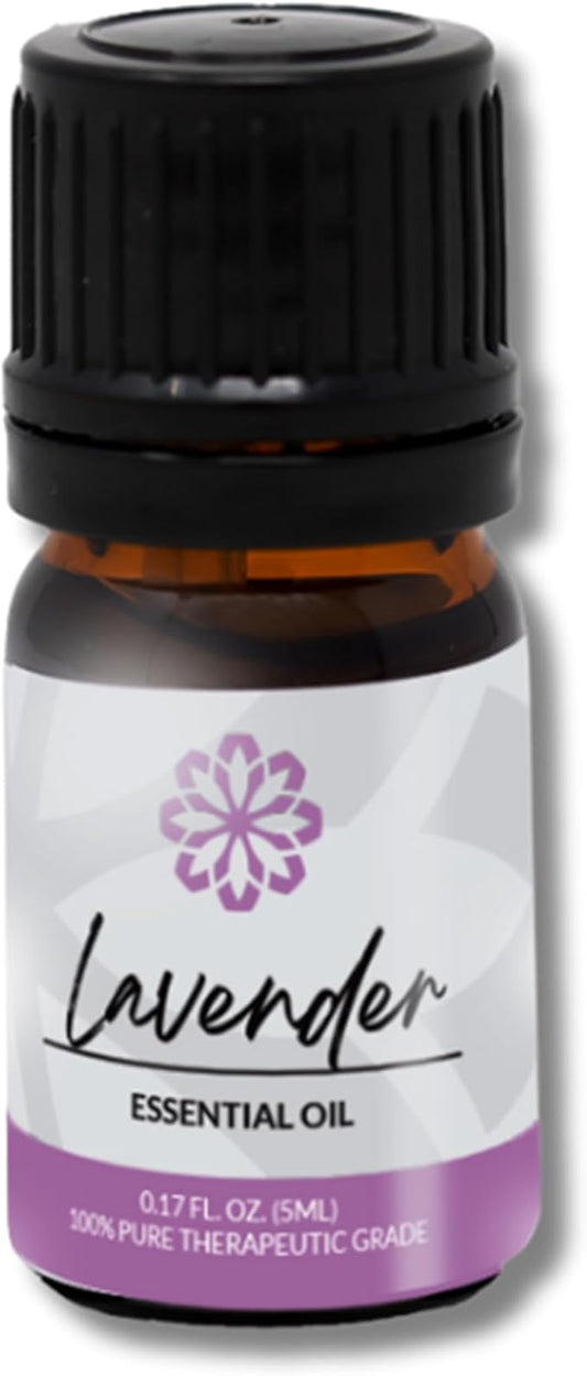 Essence Lavender Essential Oil – Pure & Therapeutic Grade – Perfect for Aromatherapy, Diffusers & Recharging Essence Nasal Diffuser Rings – Natural Stress & Mood Support (5mL)