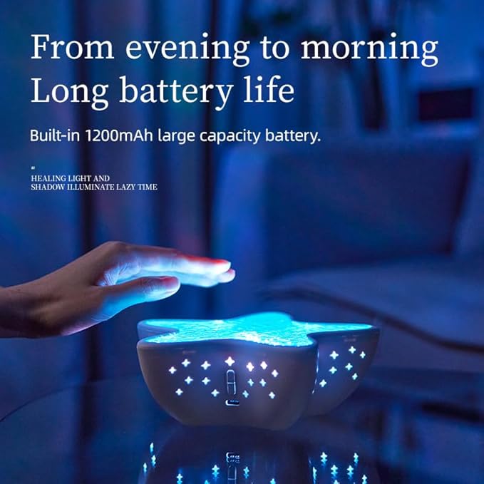 Galaxy Star Projector Light - 8-Color 3D Ocean Wave Water Ripple Night Lamp, Kids Bedroom & Living Room Decor, Romantic Gift