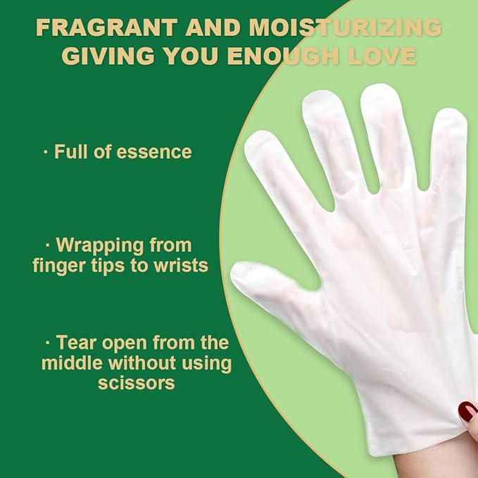 SULADEC Moisturizing Hand Mask with Shea Butter and Goat Milk, Hydrating Hand Masks for Dry Cracked Hands, Dry Skin Moisturizer for Soft and Smooth Touch Hands - Men Women - 5 Pairs