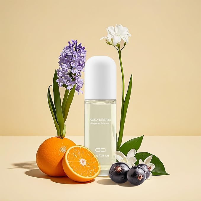 Body Mist Spray – Citrus & Floral Fragrance for Women – Daily Shower Mist & Refreshing Scent – 50ml Travel Size (AQUA LIBERTA)
