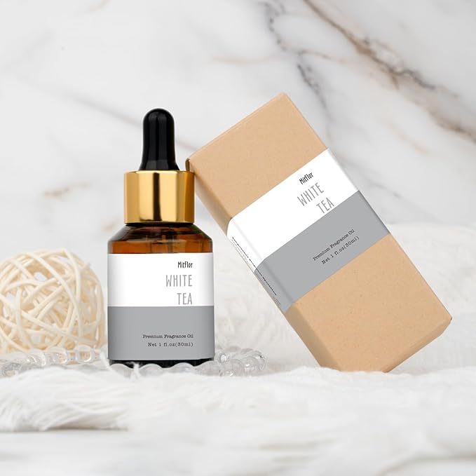 White Tea Fragrance Oil, MitFlor 30ml Scented Oils, Large Size Premium Fragrance Oil for Soap & Candle Making, Aromatherapy Essential Oils for Diffusers for Home, Refreshing Scent for Home