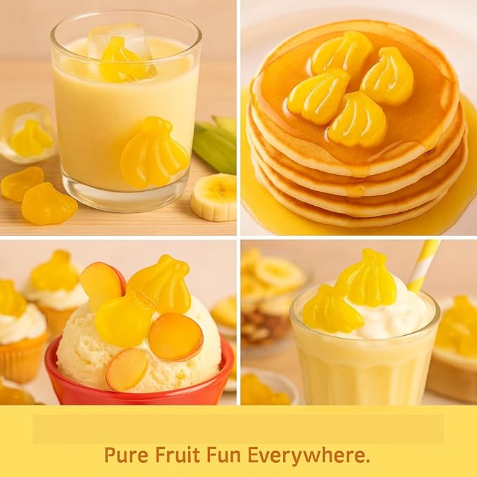 Confect Banana Bliss Fruit Gummies – Vegan Candy – 6 Packs x 1.76 oz – Gluten-Free, No Corn Syrup, Banana Shape