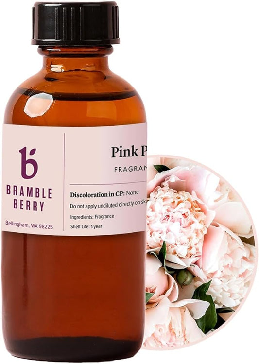 Bramble Berry Pink Peony Fragrance Oil 2 oz | Romantic Floral Scent for Soap Making, Candles, Lotion, Bath Bombs & Perfume | Skin Safe, Vegan, Paraben & Phthalate Free