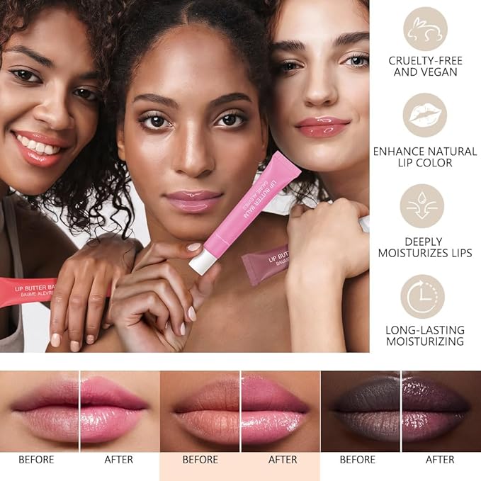 1Pcs Tinted Lip Balm Serum Makeup, Squeeze Hydrating Tint Lips Balms Serum Cosmetic, Women Care Glossy Nourishing Plumping Lip Stain Gloss Lipstick, Suitable for dry lips, Long-Lasting Color 04