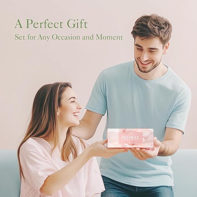 Floral Essential Oils Set | Top 6 Essential Oils for Diffusers for Home, Aromatherapy Oils Gift Set for Home Fragrance, Candle Making Scents - Lilac, Lavender, Chamomile, Jasmine, Rose, Gardenia