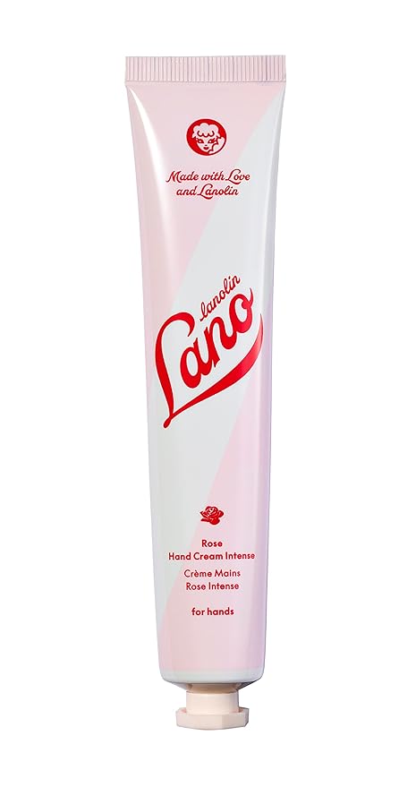 Lanolips Hand Cream - Lanolin Lotion with Rose Oil, Shea Butter & Vitamin E - Cuticle & Hand Cream for Dry Cracked Hands - Cruelty-Free, Dermatologist Tested - Rose (50ml / 1.69 fl oz)