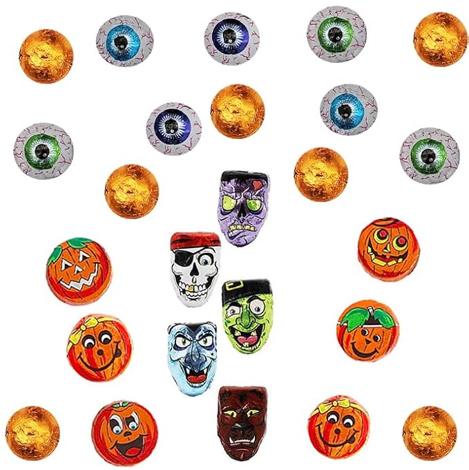 Fruidles Halloween Tricky Treat Master Bag, Trick-Or-Treat Party Fillers, Individually Wrapped in Multi-color Design Foils, Kosher Certified, Box (Half-Pound)