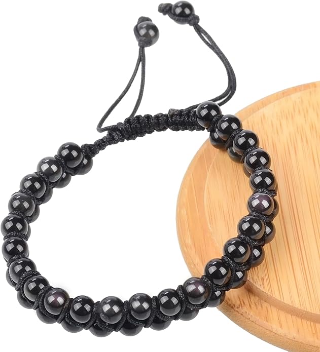 MASSIVE BEADS Double Layer Natural Chakra Healing Power Crystals Macrame Bracelet Yoga Stone Beads Gemstone Meditation Relax Anxiety Bangle for Unisex Women Men